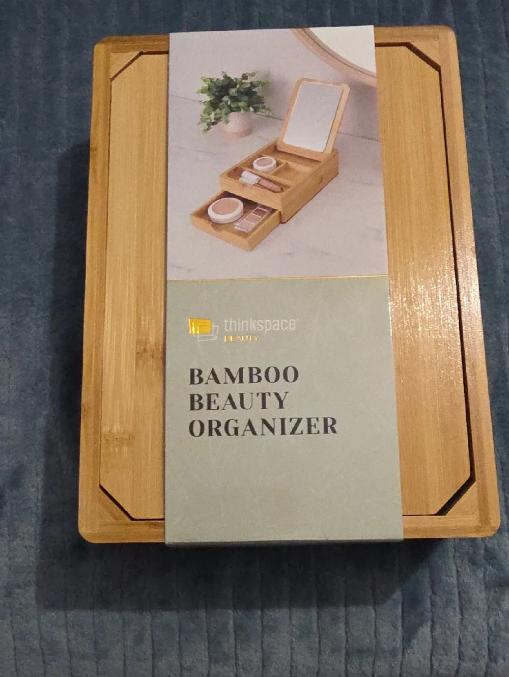 thinkspace Bamboo Beauty Organizer - Natural Bamboo